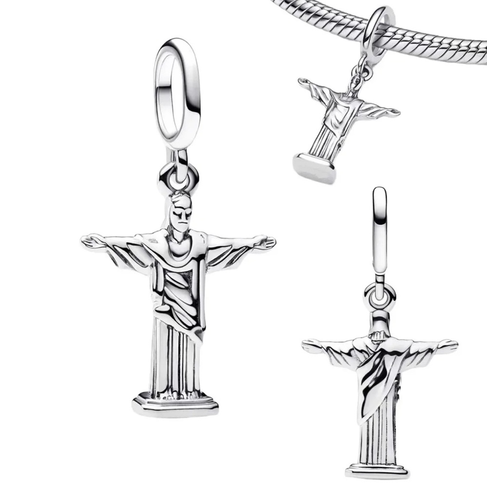NWOT Christ the Redeemer Dangle Charm Sterling Silver 925